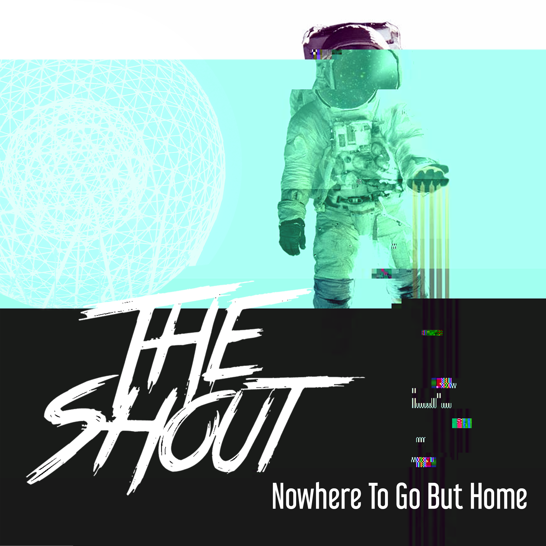 The Shout EP Cover. Digital edit of an astronaut letting sand run through his fingers.